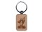 Elegant Victorian Lady Woman with Flower and Feathers in her Hat Engraved Wood Rectangle Keychain Tag Charm